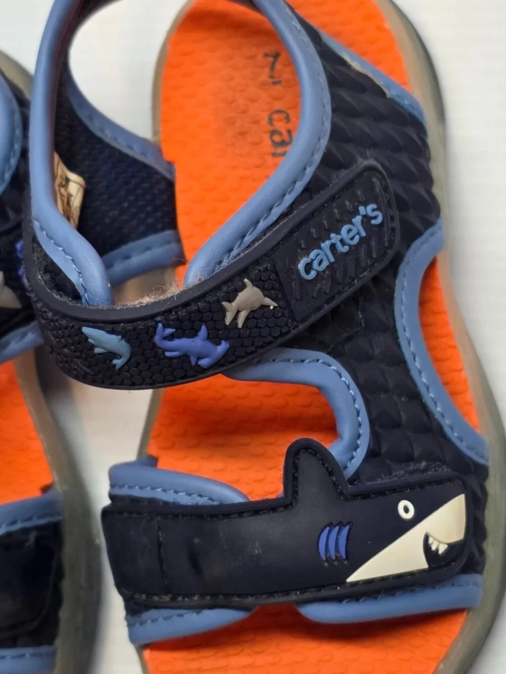 Carter’s Shark Sandals + Wonder Nation Water Shoes Size 7 Bundle